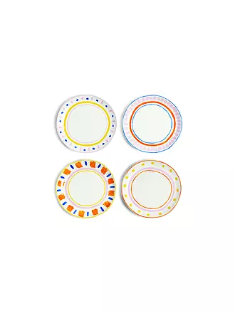 &K AMSTERDAM | Teller Set 4tlg. 21,5cm  BOAVISTA Bunt | 